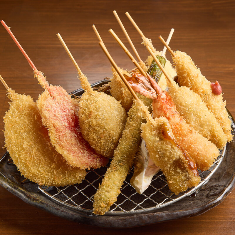 薄めのサクサク衣のこだわり串カツ♪